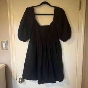 Maeve (Anthropologie) Black Mini Dress. Size L.